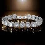 Iced Out Zirconia Bracelet — Silver