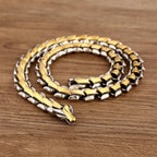 2025 Nordic Viking Men's Keel Titanium Steel Necklace Domineering Personality Punk Style Stainless Steel Necklace