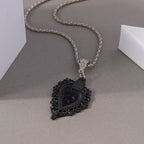 Gothic Skull Love Heart Necklace for Women Men Religious Crucifix Necklaces Punk Jewelry Gifts