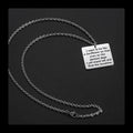 Alphabet Square Pendant Necklace — Stainless