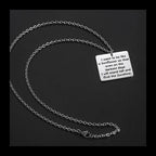 Alphabet Square Pendant Necklace — Stainless