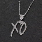 Bling Iced Out Savage Pendant Cubic Zirconia Letter Necklace for Men Women Hip Hop Rock Rap Party Jewelry