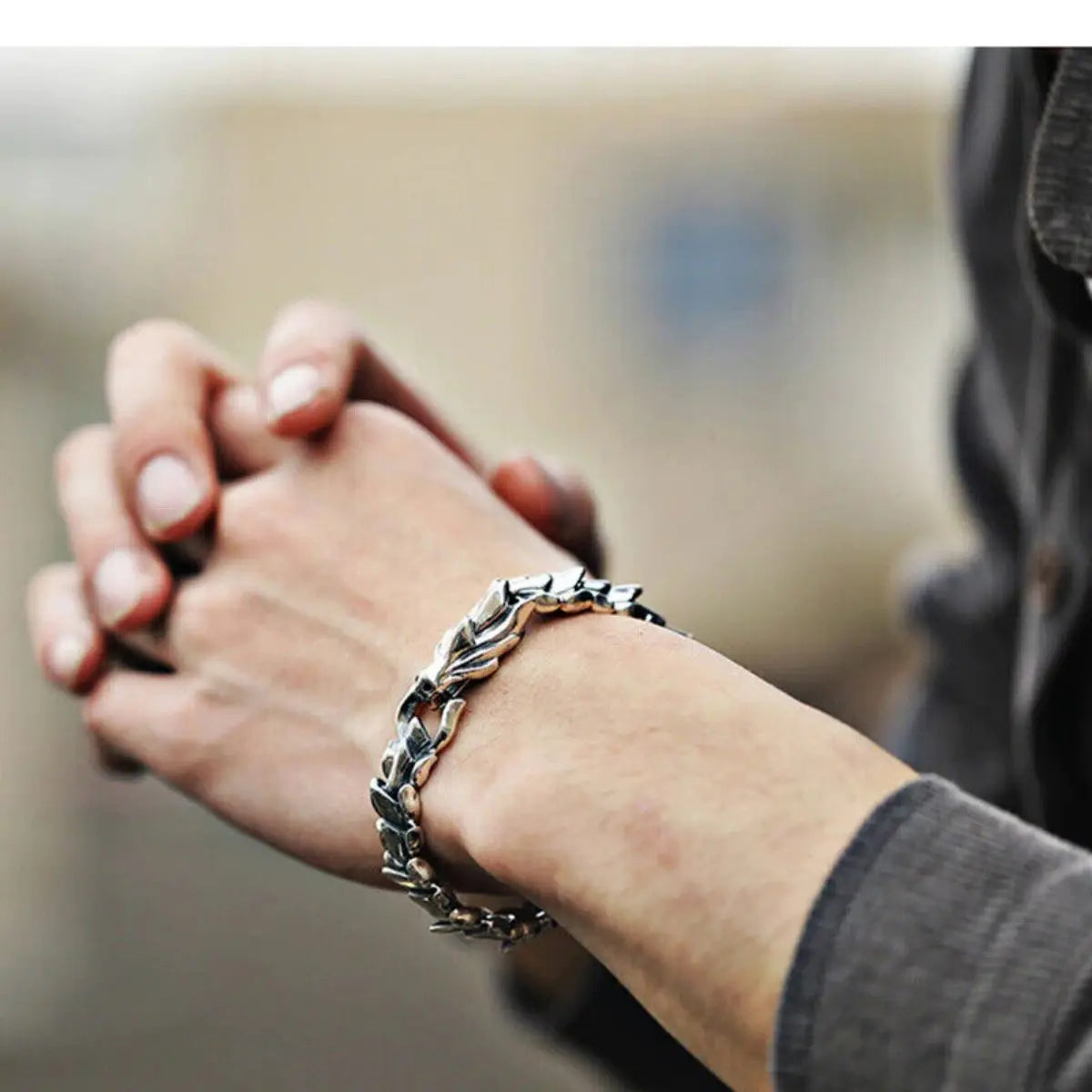 Viking Dragon Cuff Bracelet — Stainless Steel