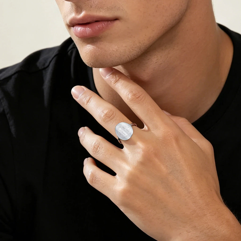 Saint Benedict of Nursia Ring for Men and Women — Stainless Steel
