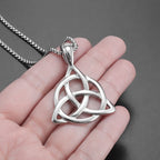 Classic Trinity Knot Celtic Knot Pendant Necklace Fashionable Lucky Irish Witch Knot Amulet Jewelry Unisex