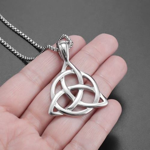 Classic Trinity Knot Celtic Knot Pendant Necklace Fashionable Lucky Irish Witch Knot Amulet Jewelry Unisex