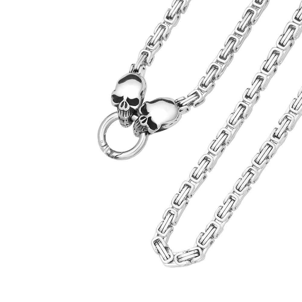 Gothic Skull Steel Pendant Punk Dimensional