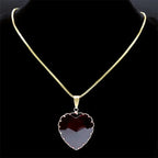 Gothic Heart Pendant Choker Necklace — Stainless Steel