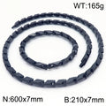 Men's Hip Hop Solid Chain Set 316L Stainless Steel Rope Necklace & Bracelet Man Punk Gothic Male Jewelry Accessories