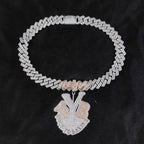 Iced Out Letter Pendant Necklace Name