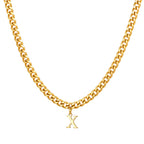Vnox Men's Thick 5mm Wide Chain 26 Letters Pendant Necklace Punk Hip Hop Gold Color Jewelry On Neck Boys Cool Wear