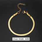 Stainless Steel Snake Bracelet Blade Chain