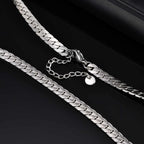 Stainless Steel Cuban Chain Necklace for Men 6mm Chain Punk Minimalist Necklace Hip Hop Waterproof Jewelry Gift 50/55cm