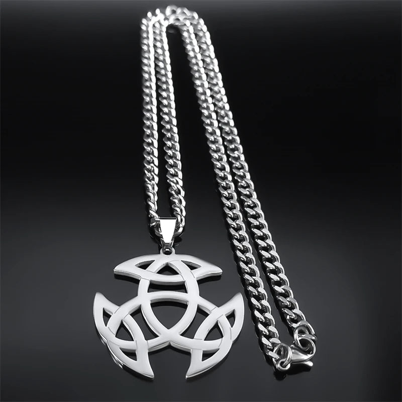 Triquetra Celtic Knot Pendant — Silver