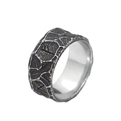 Nordic Viking Cracked Vintage Rune Stainless Steel Ring