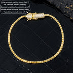 Iced Out Diamond Clasp Chain Necklace 2.4MM