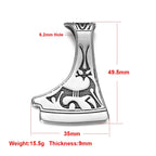 Stainless Steel Viking Norse Pendant for Necklace DIY Accessories Jewelry Making Findings Men Charm Supplies Punk Axe