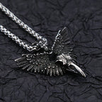 Crow Skull Pendant Necklace — Stainless Steel