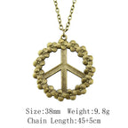 New Fashion Peace Symbol Pendants Necklace Jewelry Gift Peace Sign Peace Dove Necklace For Women