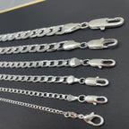 Men's 925 Sterling Silver Necklace 2/4/6/8/10/12MM 40-75cm Face Chain Necklace Lobster Clasp Men Women Engagement