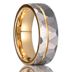 8MM Hammered tungsten carbide ring Men's wedding bands anillos bague homme pareja de compromiso fashion jewelry