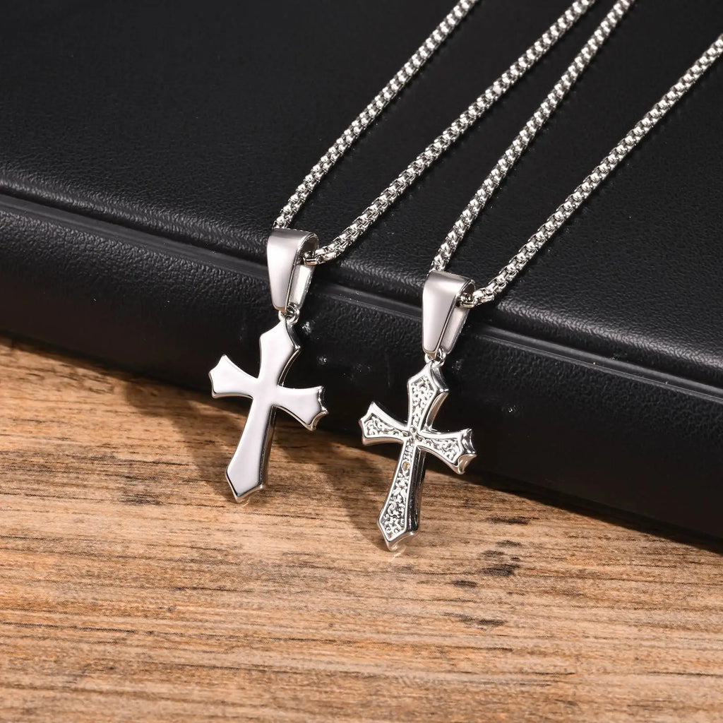 Cross Stainless Steel Pendant Necklace