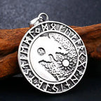 Vintage Stainless Steel Nordic Vikings Pendant For Men Slavic Amulet Pagan Solar Symbol Slavic Wheel Necklaces Fashion