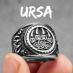 Ursa Bear Viking Rune Wolf Ring — Stainless Steel
