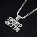 Cuban Chain Letter Pendant Necklace — Zinc Alloy