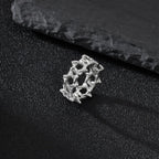 Irregular Thorns Star Ring — Stainless Steel