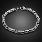 925 Sterling Silver Men's Pendant Necklace Hip-Hop Punk 24-Inch Chain Fashion Jewelry for Men And Boys Retro Thai Style