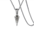 Silver Norse Rune Arrow Pendant Necklace Viking