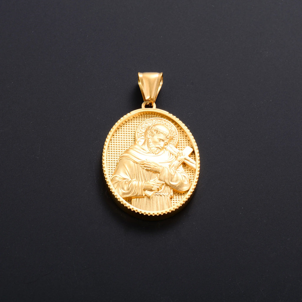 Jesus Cross Gold Pendant Necklace