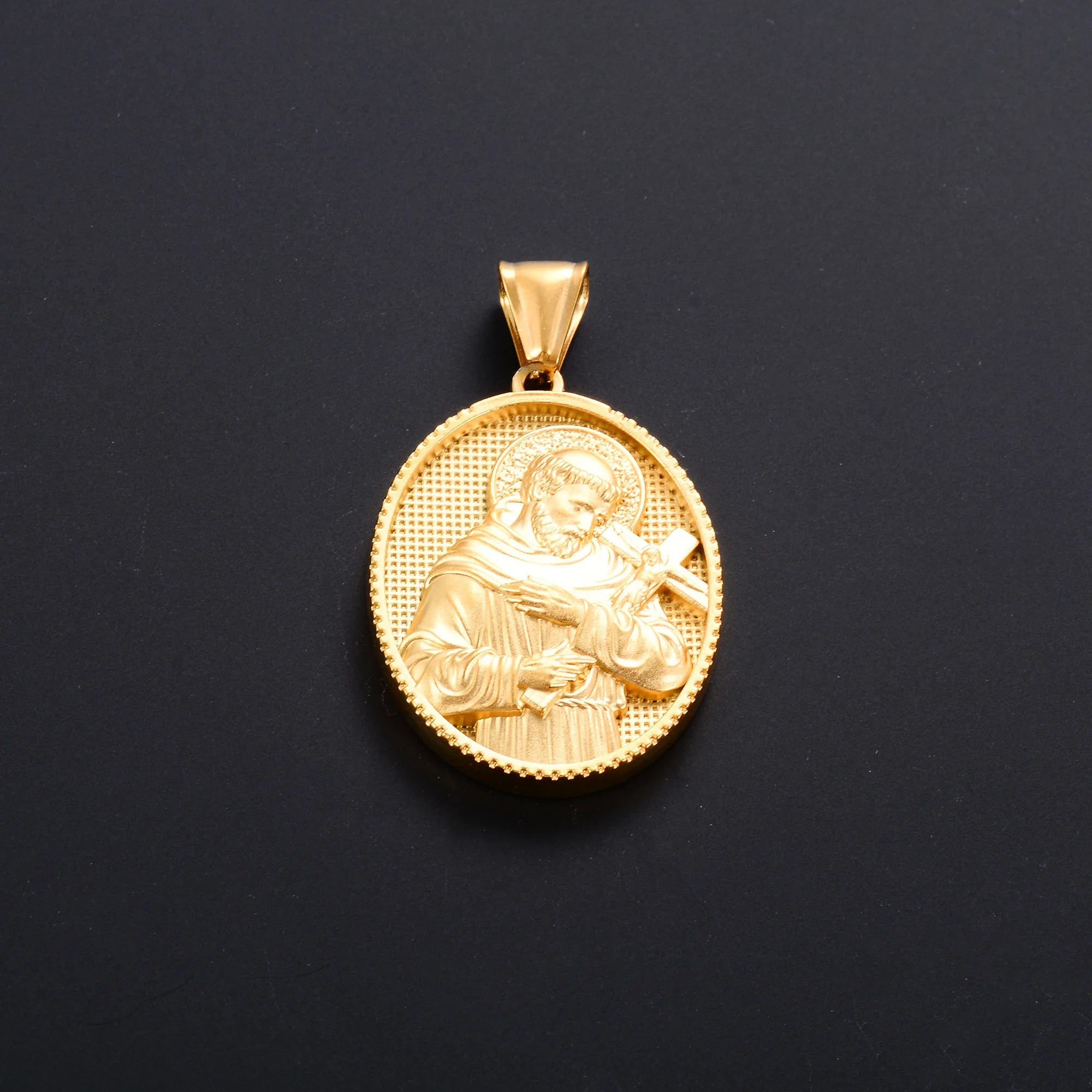Jesus Cross Gold Pendant Necklace