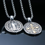 Vintage Saint Benedict Cross Necklace