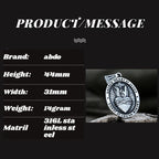 Vintage Stainless Steel Ladies Mens Biker Punk Sacred Heart Of Jesus God Pendant Necklace For Man Women Gift V022