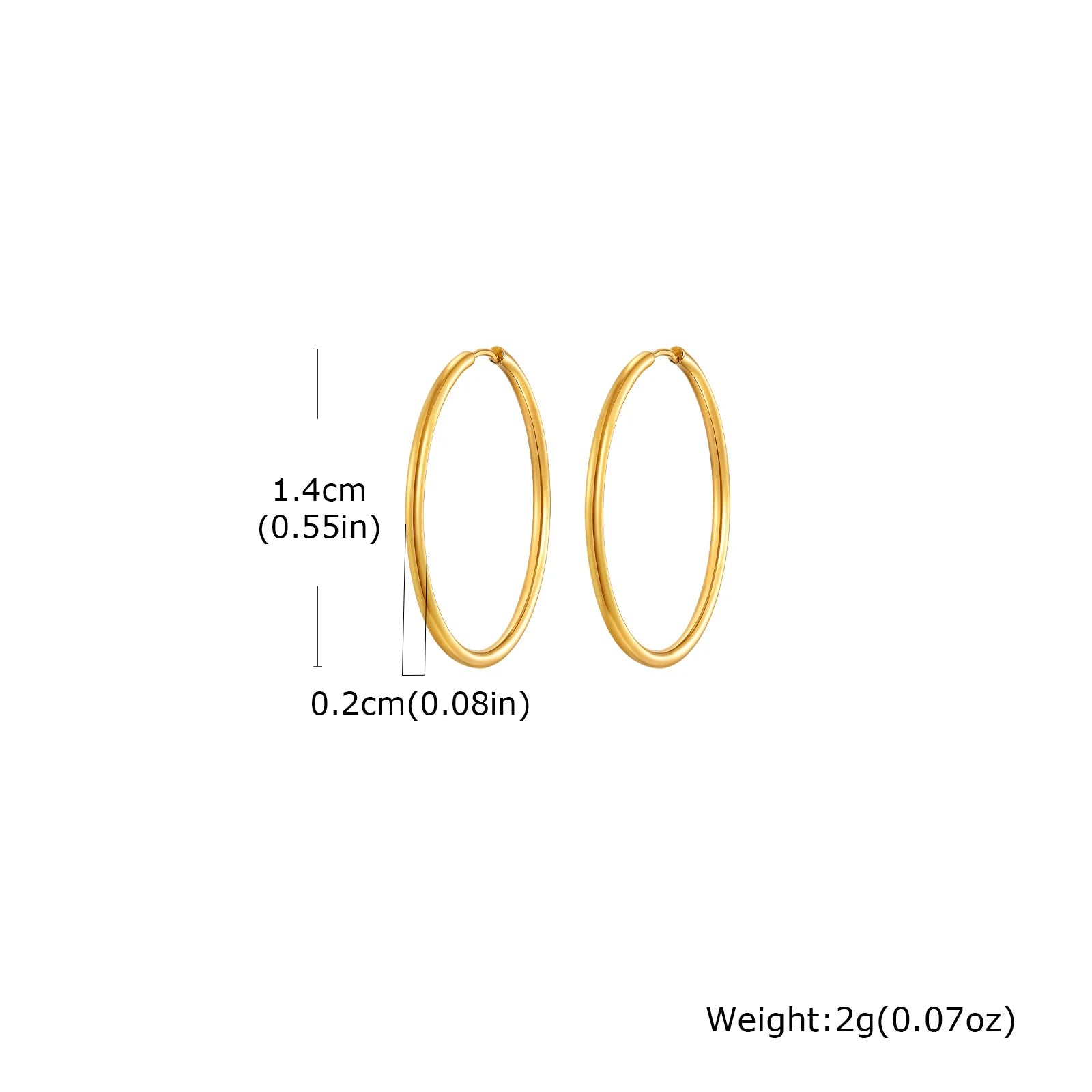 Minimal Hoop Earring — Stainless Steel