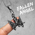 Angel Wing Pendant Necklace — Stainless Steel