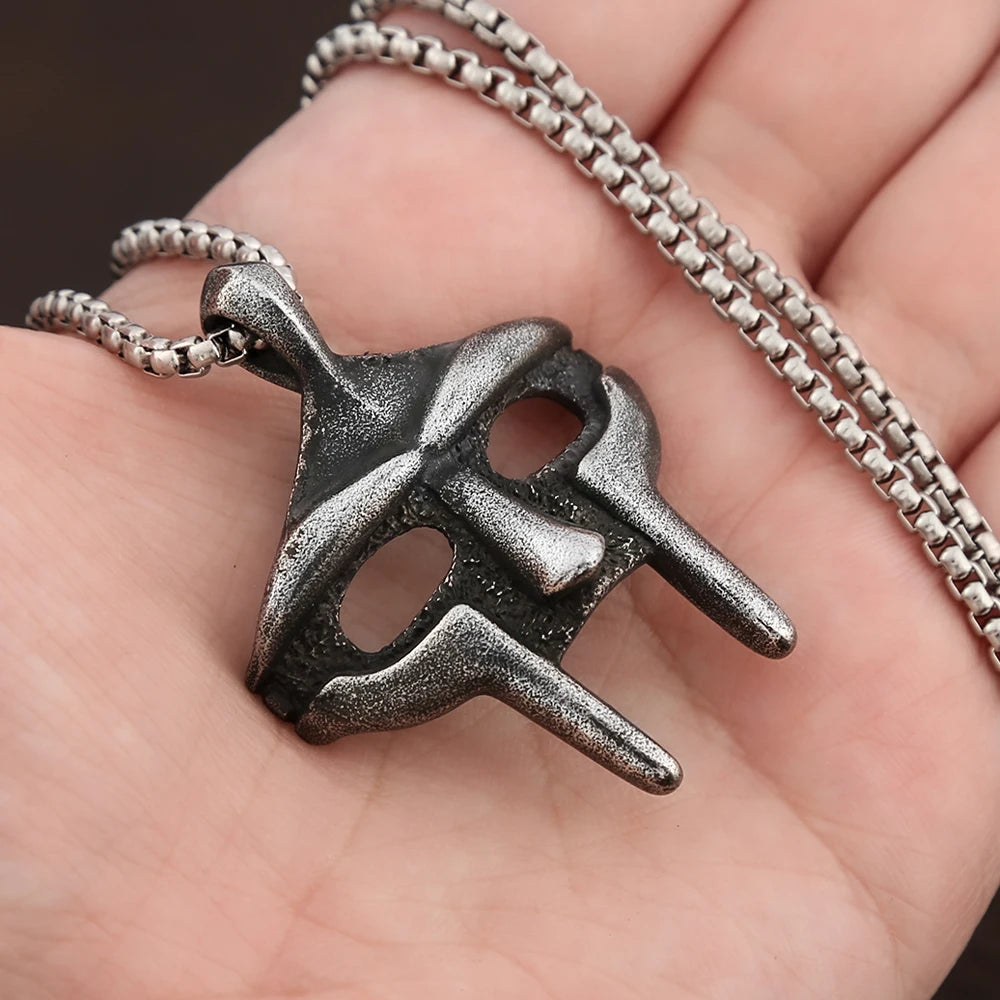 MF Doom Pharaoh Mask Pendant — Stainless