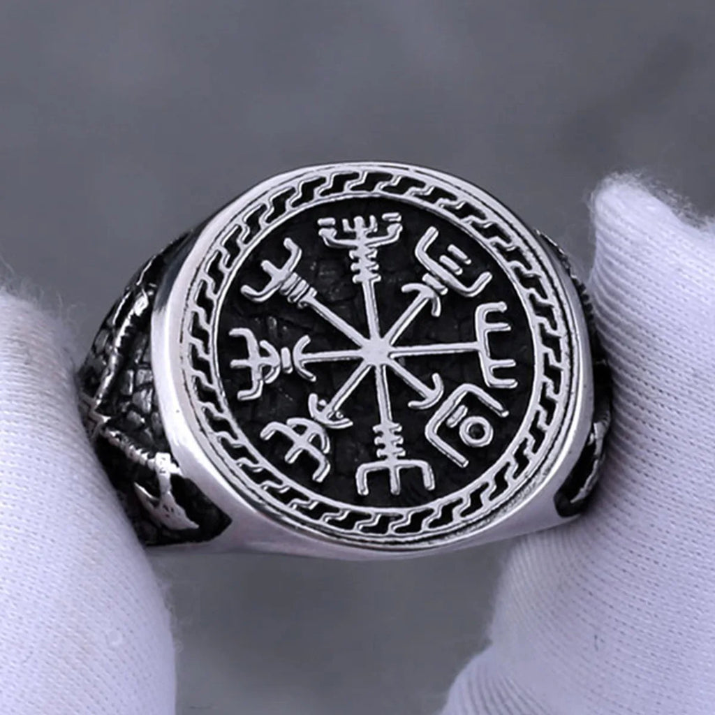 Viking Steel Ring 316L Rune Nordic Trend