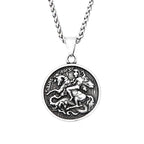 Saint George Dragon Pendant — Stainless