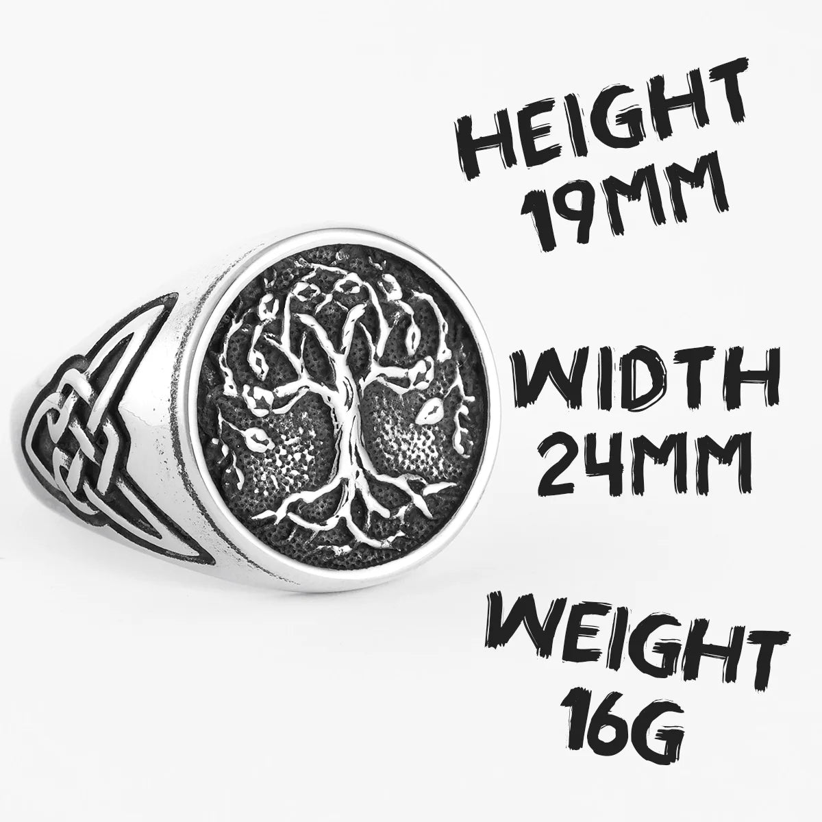Celtic Knot Tree Ring — Stainless Steel