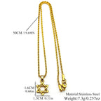 Star of David Pendant Necklace For Women Men Stainless Steel Gold Color Judaism Hexagram David Star Six-pointed Jewish