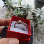 Buyee 925 Sterling Silver Dinosaur Bone Ring Bold Large Statement Ring for Men Women Fashion Unique Fine Fashion