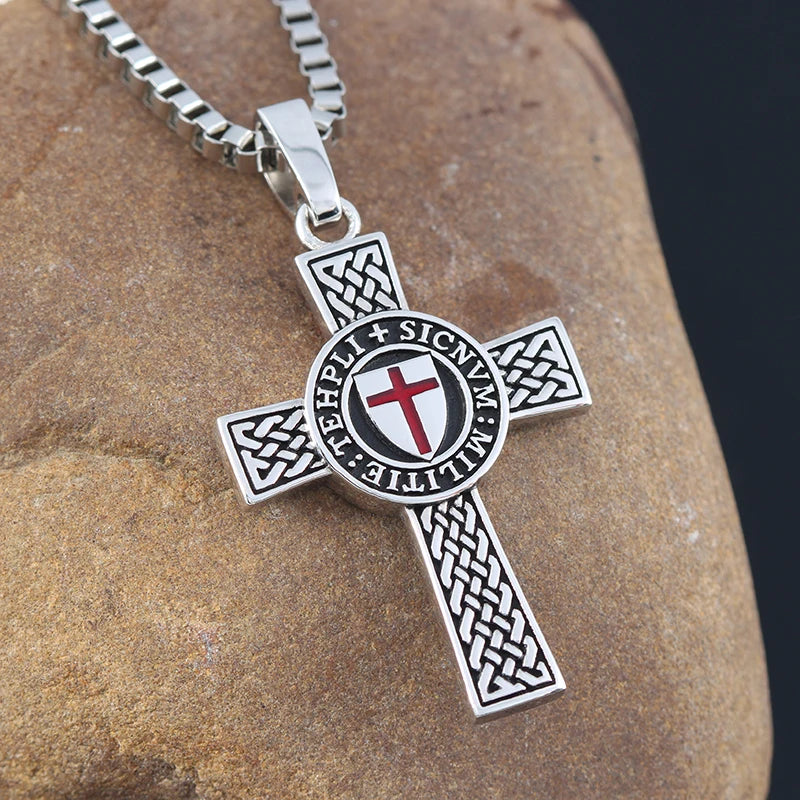 Cross Templar Pendant — 925 Silver
