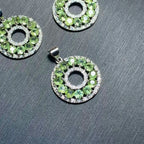 MANY STONE OVAL Natural PERIDOT Pendant Necklace Fine Jewelry Handmade Stones Wholesale Healing Energy Gift Lucky Jewelry