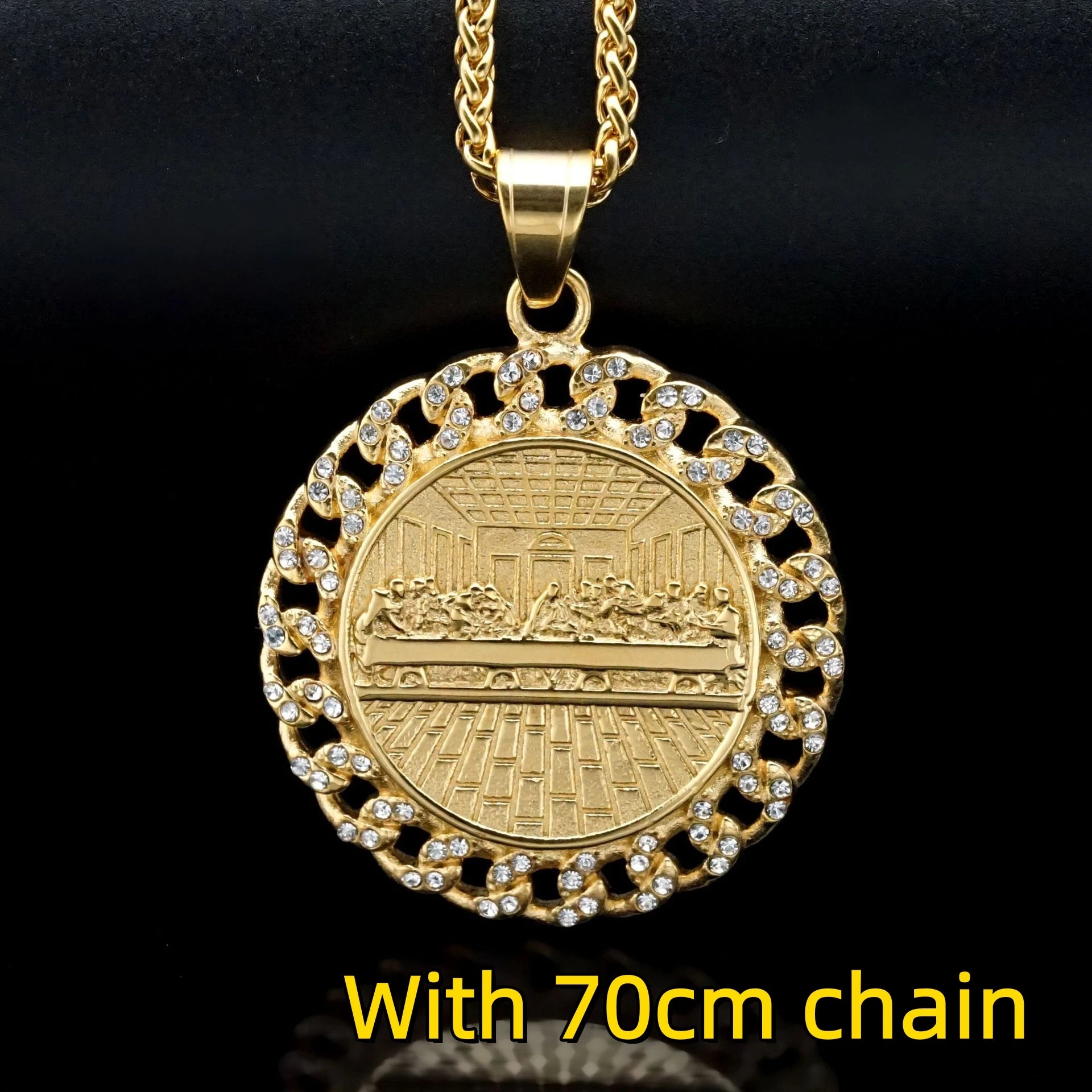 Iced Out Last Supper Pendant — Stainless Steel
