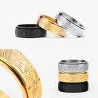 Illuminati Eye Spinner Ring — Stainless Steel