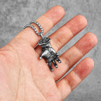 Devil Hand Skull Pendant Necklace — Stainless Steel