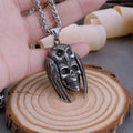 Skull Owl Pendant Necklace — Stainless Steel